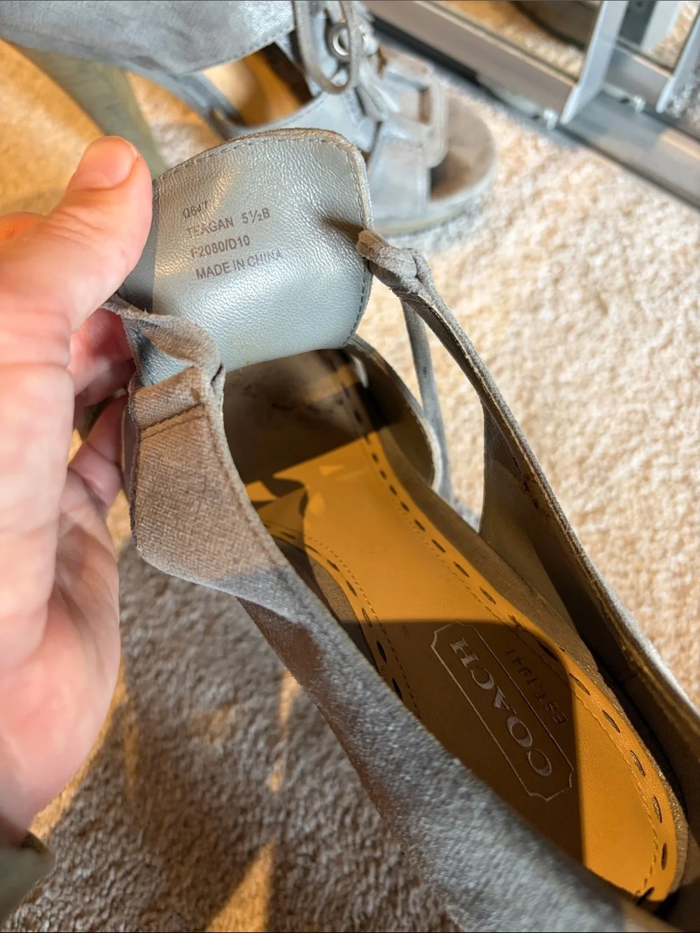 Coach suede heels